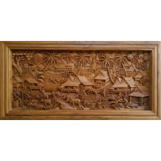 Large 3D panel with country crafts.